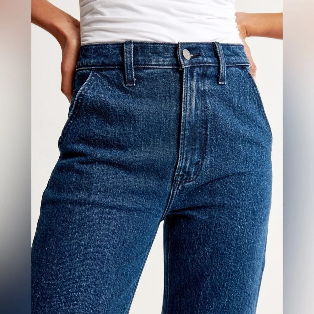 NWT ABERCROMBIE & FITCH mid rise 90s Relaxed JEANS - Picture 7 of 12